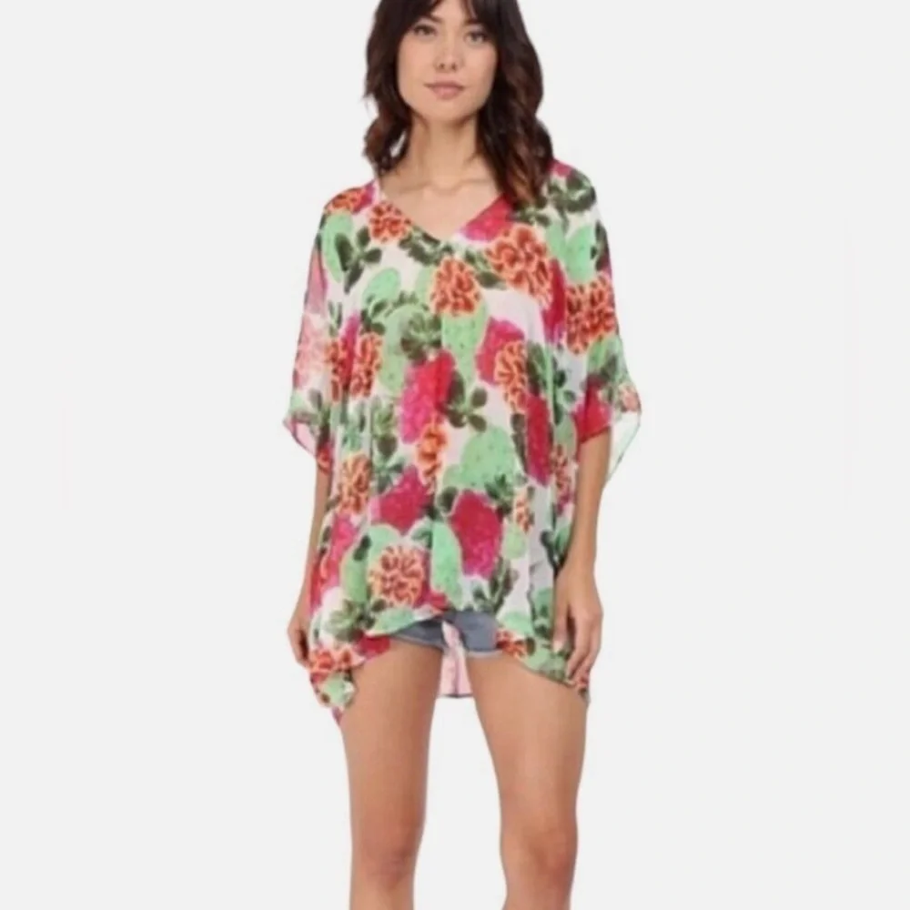 Show Me Your Mumu Cactus Bloom Peta Tunic Cover-up Size Small